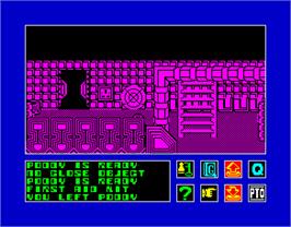 In game image of 2112 AD on the Sinclair ZX Spectrum.