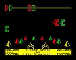 In game image of 3-Deep Space on the Sinclair ZX Spectrum.