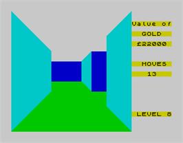 In game image of 3D Maze of Gold on the Sinclair ZX Spectrum.