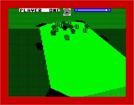 In game image of 3D Pool on the Sinclair ZX Spectrum.