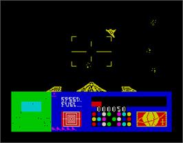 In game image of 3D Space Wars on the Sinclair ZX Spectrum.