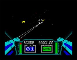 In game image of 3D Starstrike on the Sinclair ZX Spectrum.