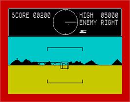 In game image of 3D Tank Duel on the Sinclair ZX Spectrum.