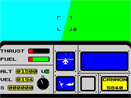In game image of ACE: Air Combat Emulator on the Sinclair ZX Spectrum.