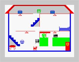 In game image of A Day In the Life on the Sinclair ZX Spectrum.