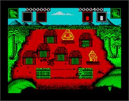 In game image of Aaargh! on the Sinclair ZX Spectrum.