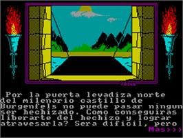 In game image of Abracadabra on the Sinclair ZX Spectrum.