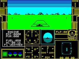 In game image of Acrojet on the Sinclair ZX Spectrum.