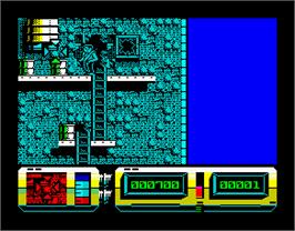 In game image of Action Force 2 on the Sinclair ZX Spectrum.