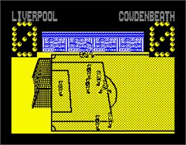 In game image of Advanced Ski Simulator on the Sinclair ZX Spectrum.