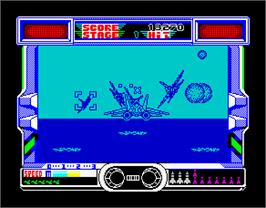 In game image of After Burner on the Sinclair ZX Spectrum.