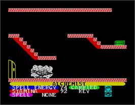 In game image of Alchemist on the Sinclair ZX Spectrum.