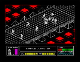 In game image of Alien Highway: Encounter 2 on the Sinclair ZX Spectrum.