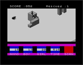 In game image of Ant Attack on the Sinclair ZX Spectrum.