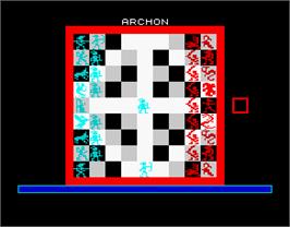 In game image of Archon: The Light and the Dark on the Sinclair ZX Spectrum.
