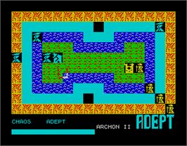 In game image of Archon II: Adept on the Sinclair ZX Spectrum.