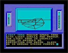 In game image of Arcticfox on the Sinclair ZX Spectrum.