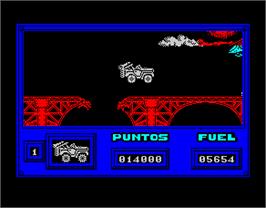In game image of Army Moves on the Sinclair ZX Spectrum.