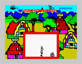 In game image of Asterix and the Magic Cauldron on the Sinclair ZX Spectrum.