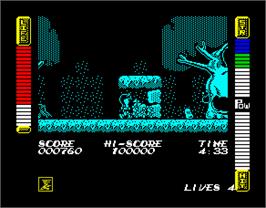 In game image of Athena on the Sinclair ZX Spectrum.