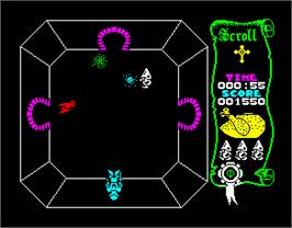 In game image of Atic Atac on the Sinclair ZX Spectrum.