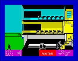 In game image of Back to Skool on the Sinclair ZX Spectrum.