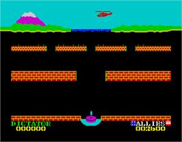 In game image of Beach Head II: The Dictator Strikes Back! on the Sinclair ZX Spectrum.