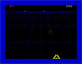 In game image of Beamrider on the Sinclair ZX Spectrum.