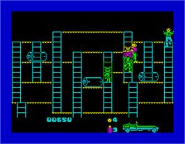In game image of Bear Bovver on the Sinclair ZX Spectrum.