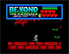 In game image of Beyond the Ice Palace on the Sinclair ZX Spectrum.