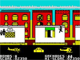 In game image of Biggles on the Sinclair ZX Spectrum.