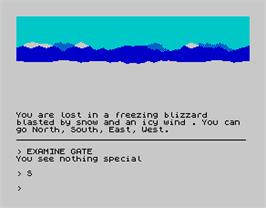 In game image of Blizzard Pass on the Sinclair ZX Spectrum.
