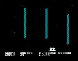 In game image of Blockade Runner on the Sinclair ZX Spectrum.