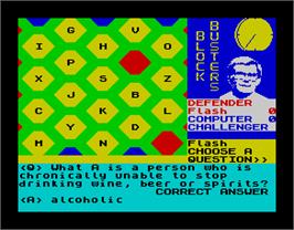 In game image of Blockbusters: Gold Run on the Sinclair ZX Spectrum.