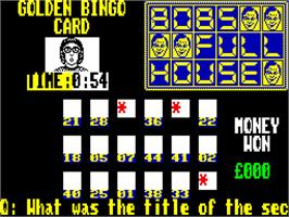 In game image of Bob's Full House on the Sinclair ZX Spectrum.