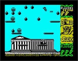 In game image of Bomb Jack on the Sinclair ZX Spectrum.