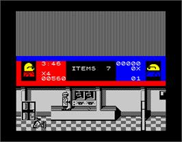 In game image of Bonanza Bros. on the Sinclair ZX Spectrum.