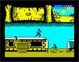 In game image of BraveStarr on the Sinclair ZX Spectrum.
