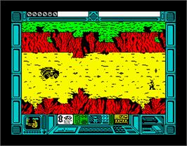 In game image of Breakthru on the Sinclair ZX Spectrum.