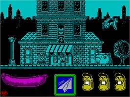 In game image of Captain Zapp on the Sinclair ZX Spectrum.