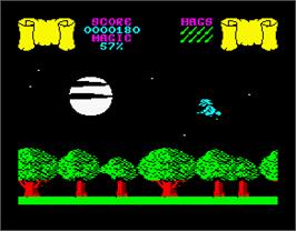 In game image of Cauldron on the Sinclair ZX Spectrum.