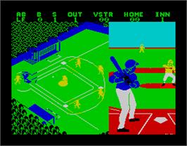 In game image of Championship Baseball on the Sinclair ZX Spectrum.