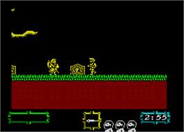 In game image of Chart Attack on the Sinclair ZX Spectrum.