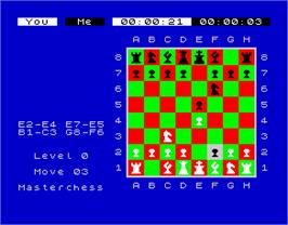 In game image of Chess on the Sinclair ZX Spectrum.