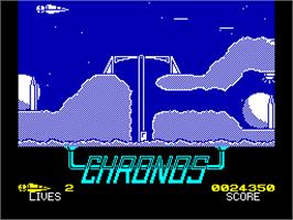 In game image of Chronos: A Tapestry of Time on the Sinclair ZX Spectrum.