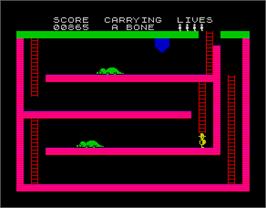 In game image of Chuckie Egg II on the Sinclair ZX Spectrum.