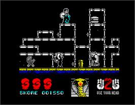 In game image of Cobra on the Sinclair ZX Spectrum.