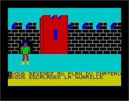 In game image of Commando on the Sinclair ZX Spectrum.