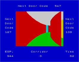 In game image of Corridors of Genon on the Sinclair ZX Spectrum.