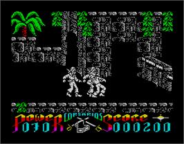 In game image of Corsarios on the Sinclair ZX Spectrum.